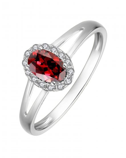 OVAL COLORED STONE DIAMOND RING (VR407)